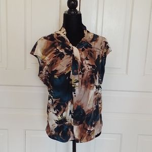 Worthington stretch cap sleeve blouse